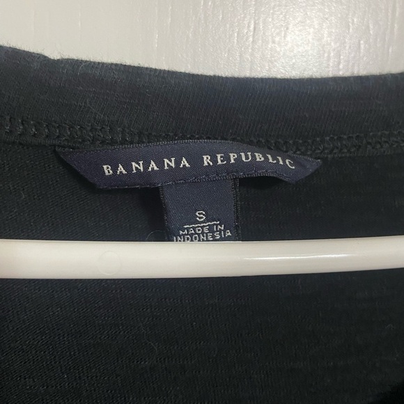 Banana Republic Women's Size Small Black Crew Neck T Shirt Dress EUC Short Sleev - Picture 3 of 3